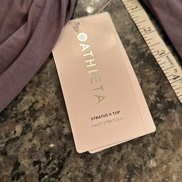 Athleta Stratus ll top purple long sleeve tshirt NWT - Picture 8 of 9